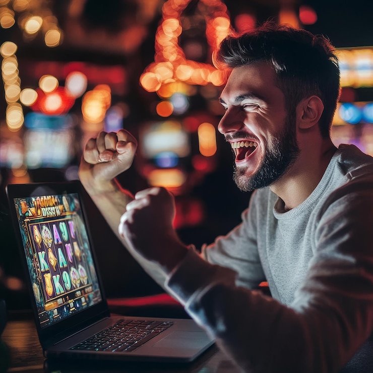Antarmuka Lightning Dice live-dealer dengan tiga dadu dan pilihan taruhan di platform slotwangi